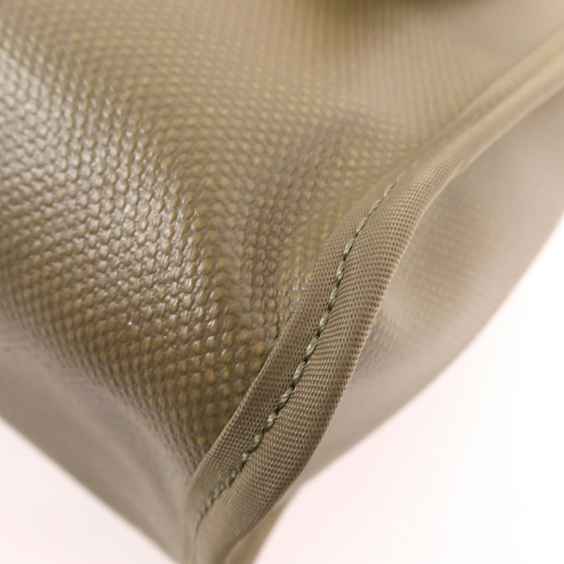 HERMES 塗層帆布Herbag PM銀扣手挽肩背兩用袋Lichen/Noir-7