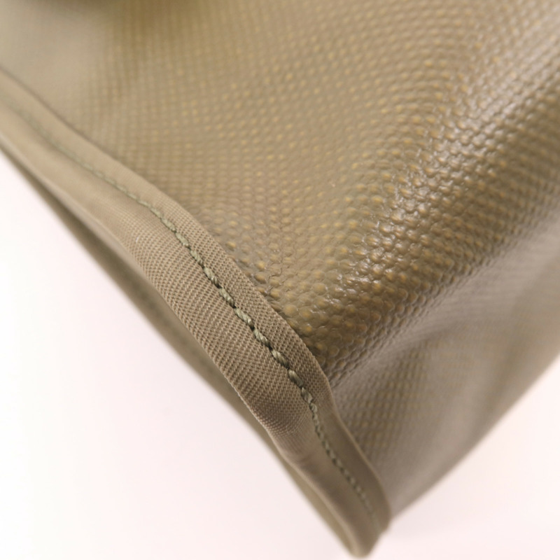 HERMES 塗層帆布Herbag PM銀扣手挽肩背兩用袋Lichen/Noir-8