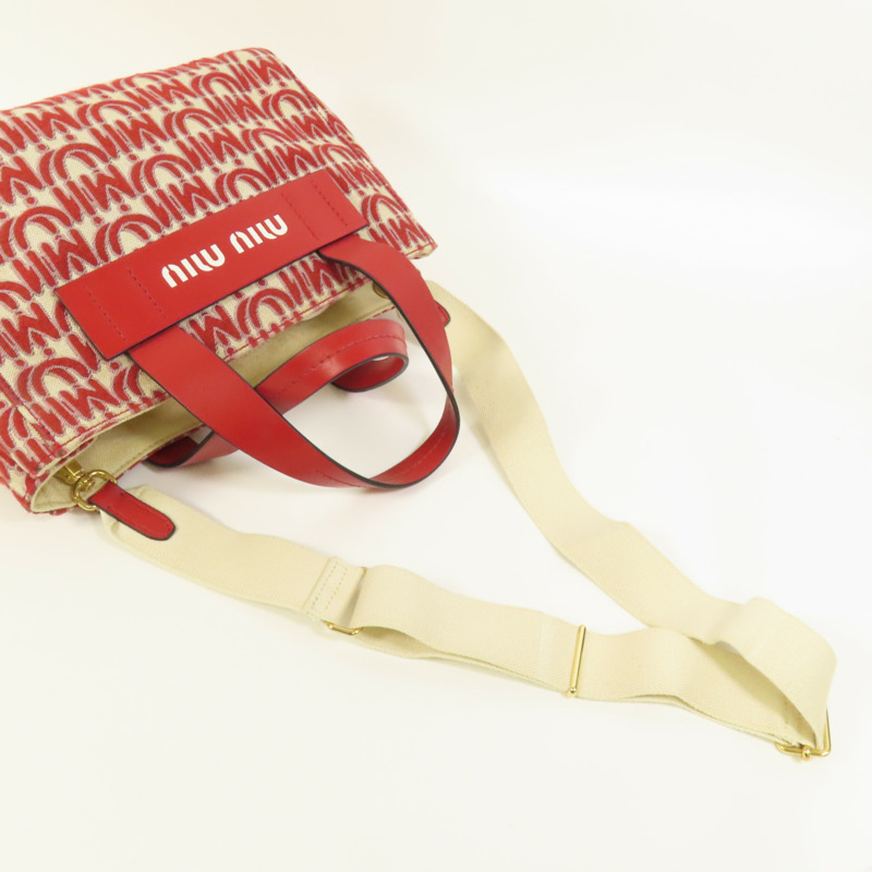 Miu Miu 帆布Everywhere手挽肩背兩用袋-4