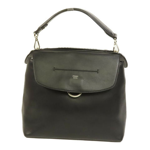 FENDI 牛皮皮革Back to School銀扣背包手挽袋兩用