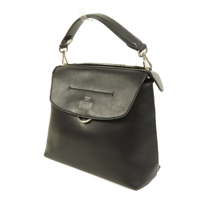 FENDI 牛皮皮革Back to School銀扣背包手挽袋兩用-2