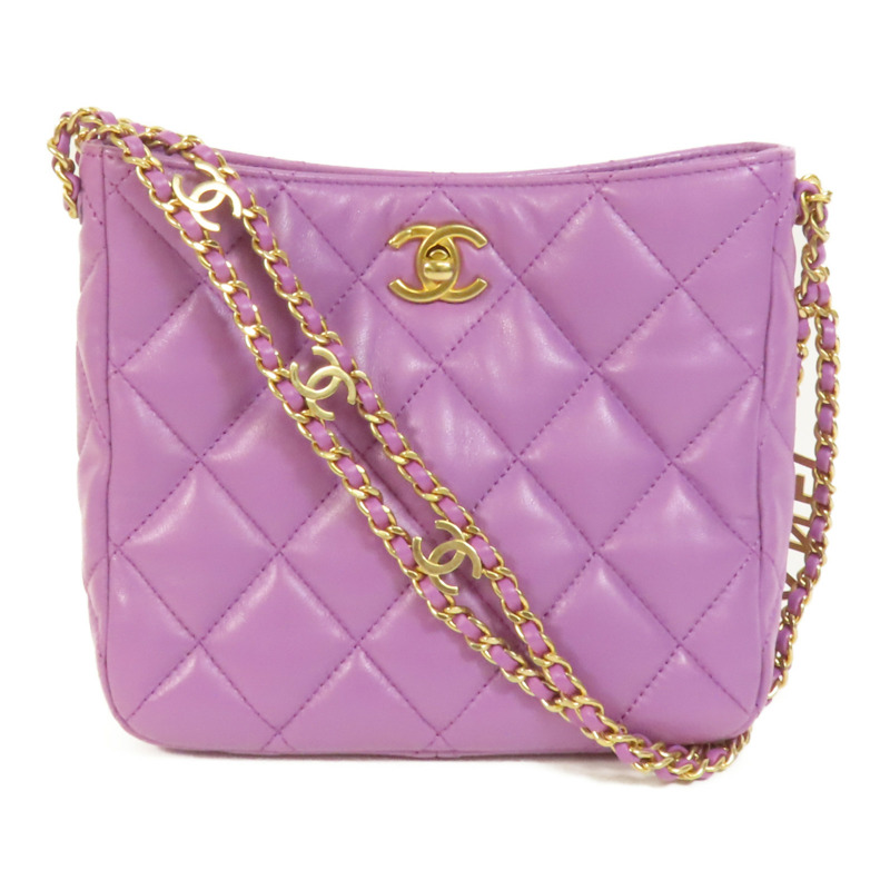 CHANEL 羊皮皮革Pick Me Up Hobo Bag金扣肩背袋-0