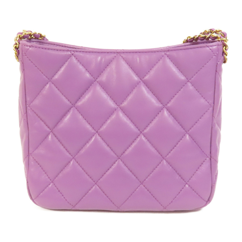 CHANEL 羊皮皮革Pick Me Up Hobo Bag金扣肩背袋-1