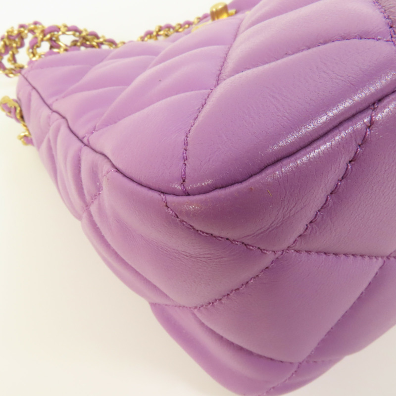 CHANEL 羊皮皮革Pick Me Up Hobo Bag金扣肩背袋-13