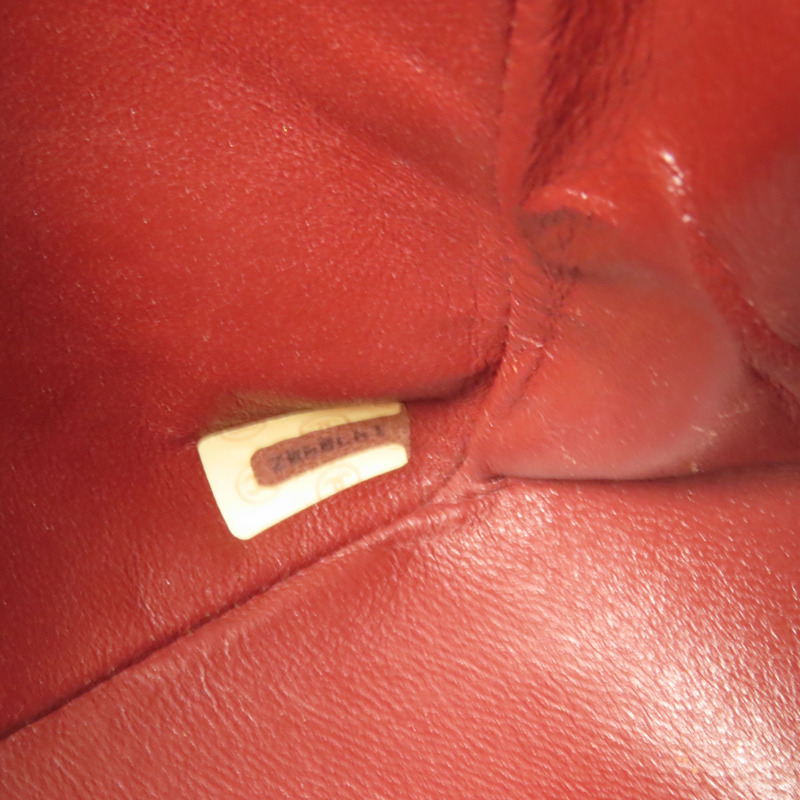 CHANEL 羊皮皮革Vintage Chain Shoulder金扣肩背袋-9