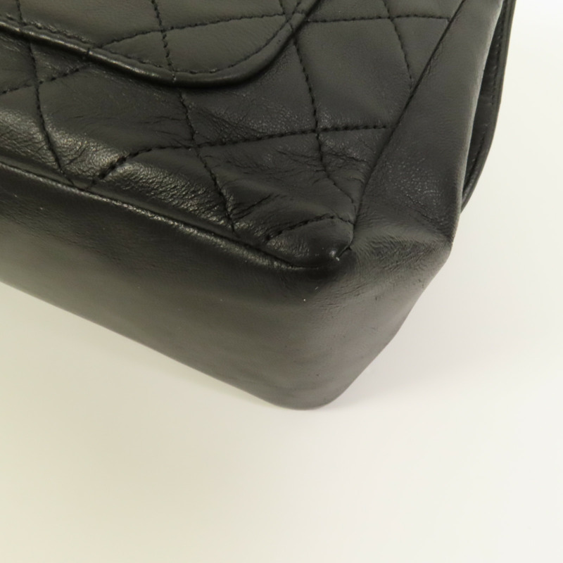 CHANEL 羊皮皮革Vintage Chain Shoulder金扣肩背袋-12