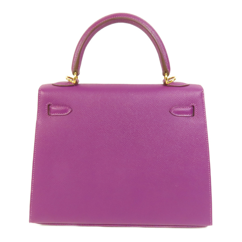 HERMES Epsom皮革Kelly 25金扣手挽肩背兩用袋Anemone-1