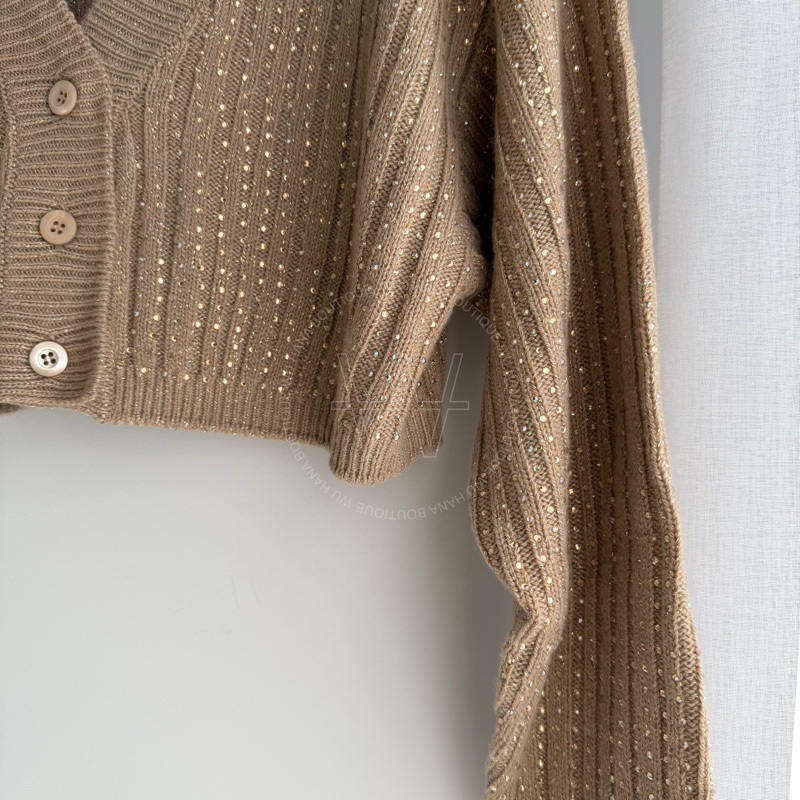 🖤Prada水鑽短版開襟衫/Prada羊毛開襟衫/Prada開襟衫/Prada針織衫/Prada羊毛衫/Prada外套(P25L69/水鑽)🖤無花果精品-3