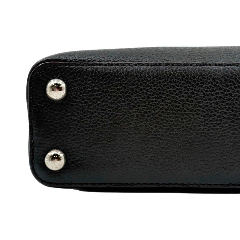 ［2415］路易威登 Louis Vuitton Capucines 黑色手提包 牛皮 中號-8