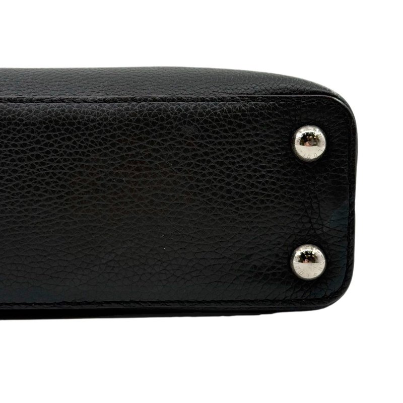 ［2415］路易威登 Louis Vuitton Capucines 黑色手提包 牛皮 中號-9