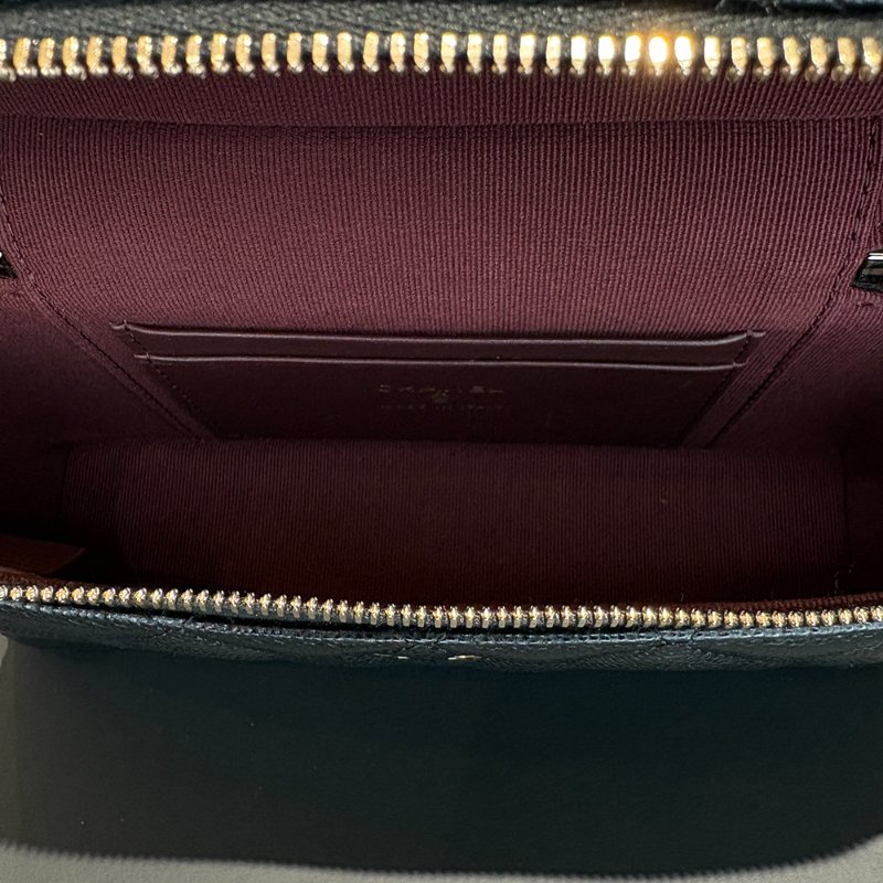 【現貨｜快速出貨】Chanel 25C 19 手把盒子包｜黑色魚子醬牛皮｜經典菱格金鍊斜背包｜-11