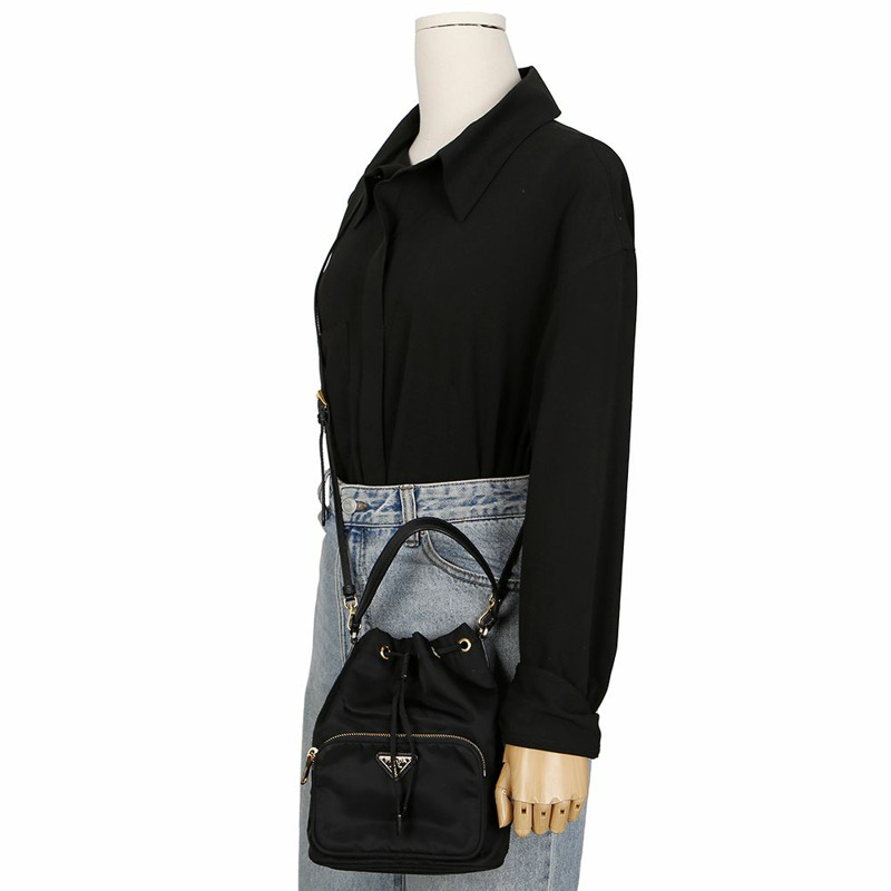 PRADA Duet 水桶手提單肩包 1BH038-8