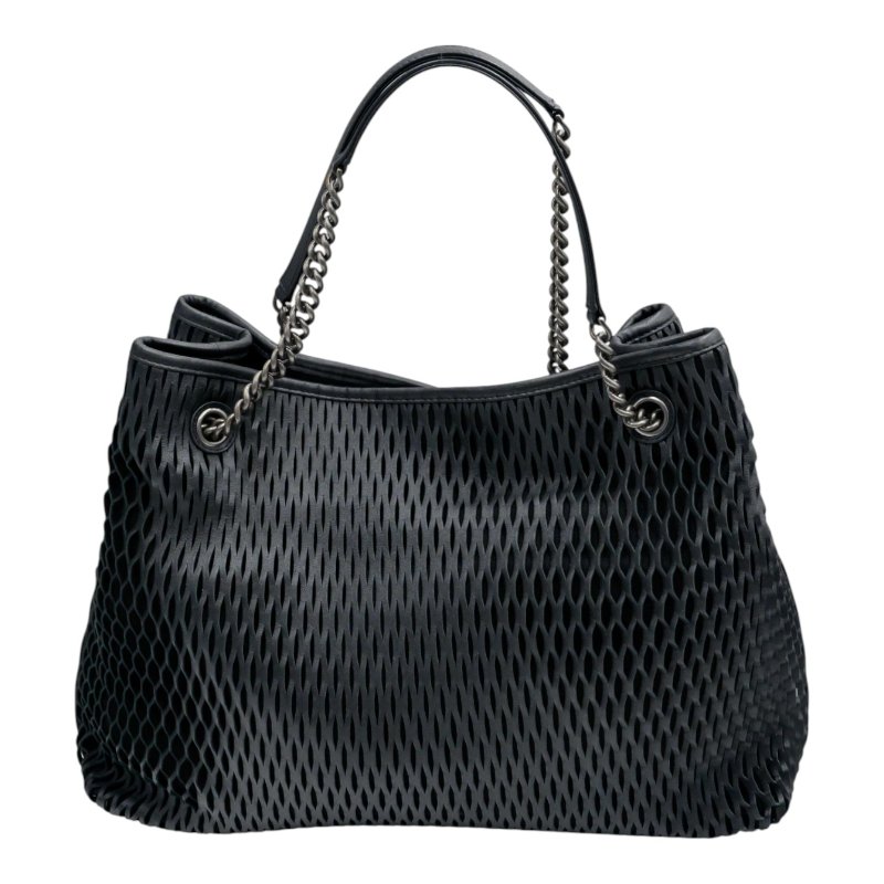 CHANEL香奈兒鏤空皮革鏈條托特包-2