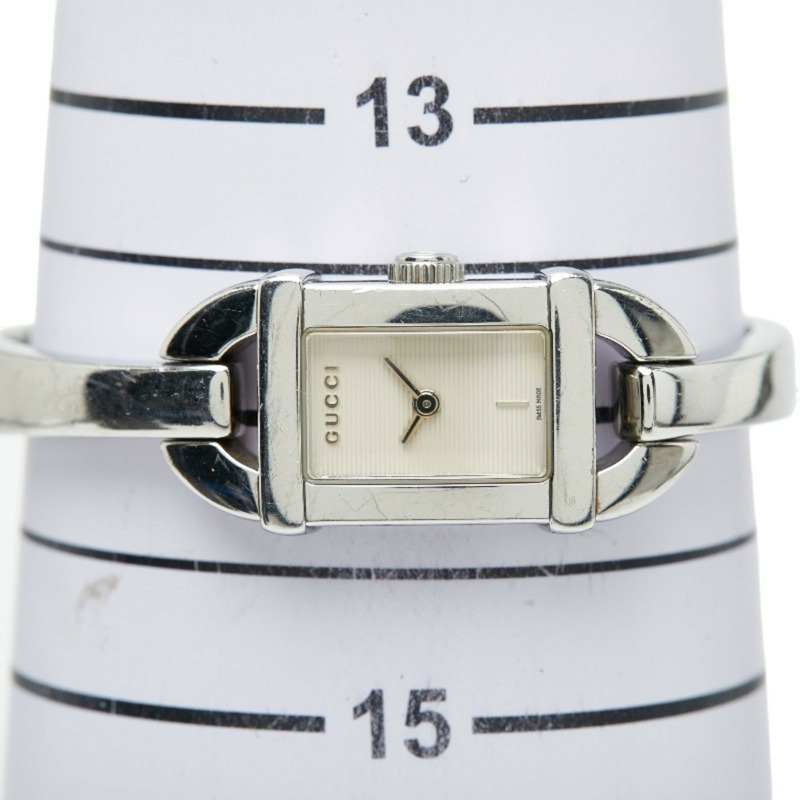 Gucci 手鐲腕錶 6800L 石英機芯 銀色錶盤 不鏽鋼錶殼 女士 GUCCI-7