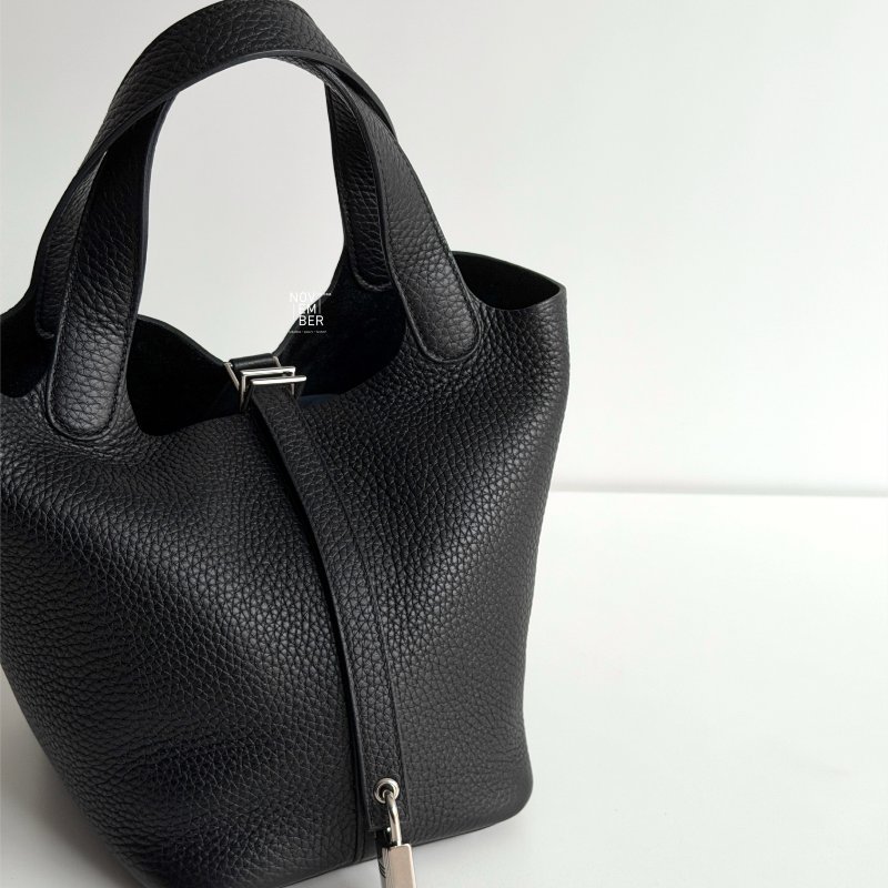 99新🆕 Hermès 愛馬仕 Picotin18 黑色銀釦-1