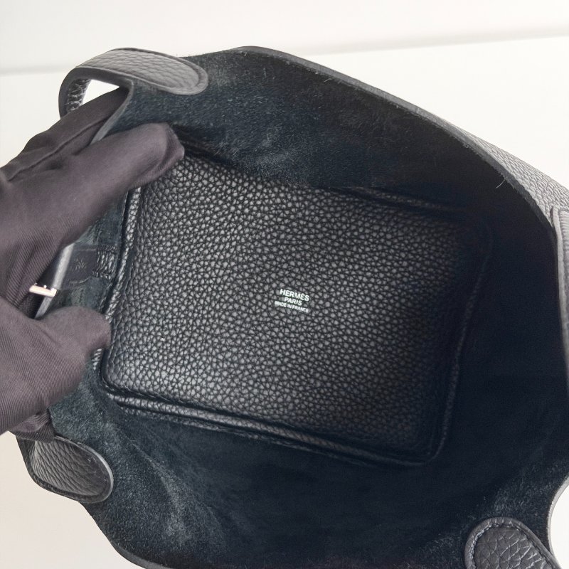 99新🆕 Hermès 愛馬仕 Picotin18 黑色銀釦-11