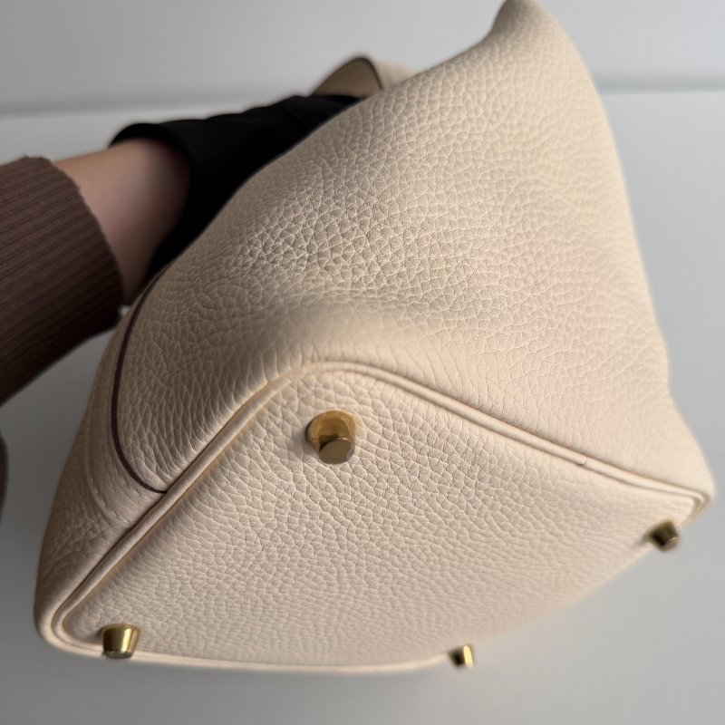 99新🆕 Hermès 愛馬仕 Picotin18 奶油白金釦-7