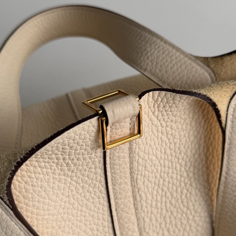 99新🆕 Hermès 愛馬仕 Picotin18 奶油白金釦-15