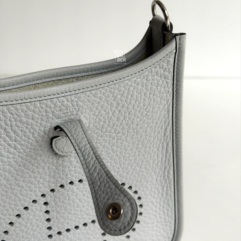 99新🆕 Hermès 愛馬仕 Evelyne Mini 聖杯藍銀釦 二代-5