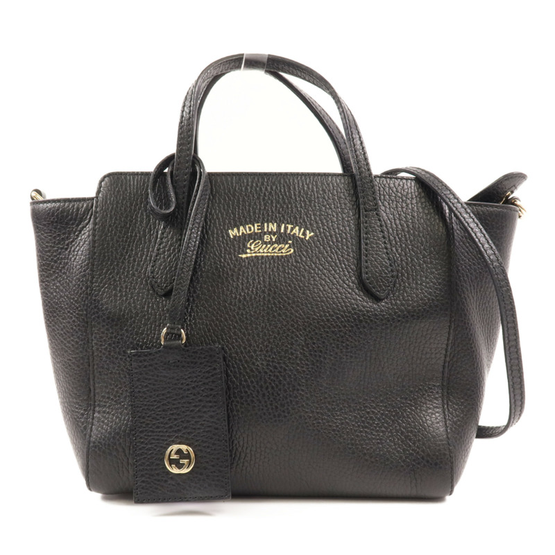 GUCCI 牛皮皮革2 Way Shoulder金扣手挽肩背兩用袋-0