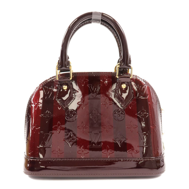 LOUIS VUITTON Monogram Vernis Alma BB金扣手挽肩背兩用袋-1