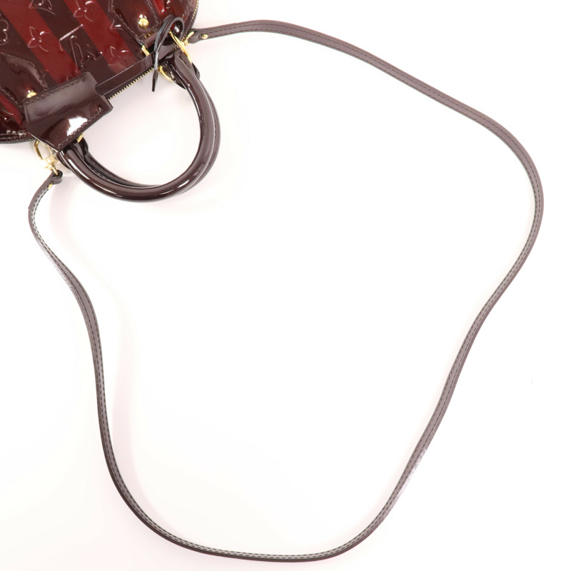 LOUIS VUITTON Monogram Vernis Alma BB金扣手挽肩背兩用袋-7