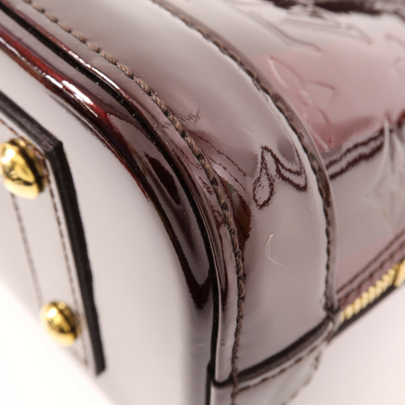 LOUIS VUITTON Monogram Vernis Alma BB金扣手挽肩背兩用袋-8