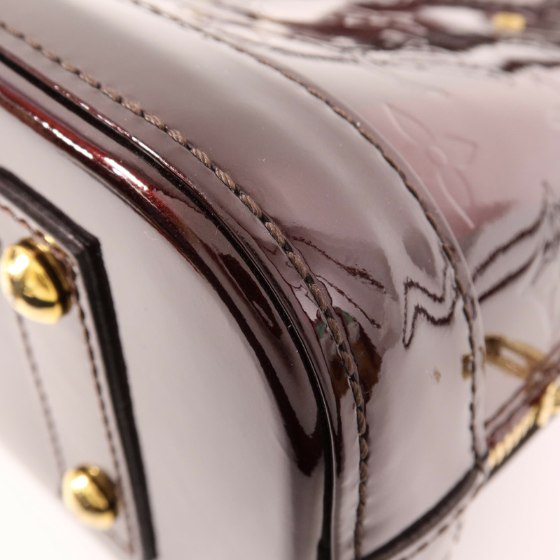LOUIS VUITTON Monogram Vernis Alma BB金扣手挽肩背兩用袋-10