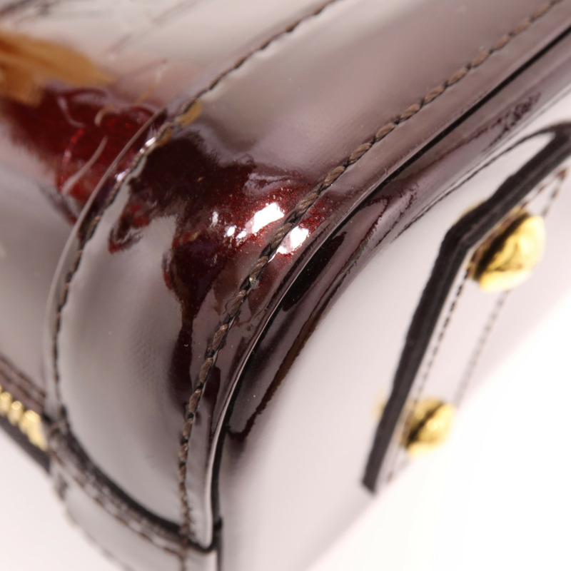 LOUIS VUITTON Monogram Vernis Alma BB金扣手挽肩背兩用袋-11