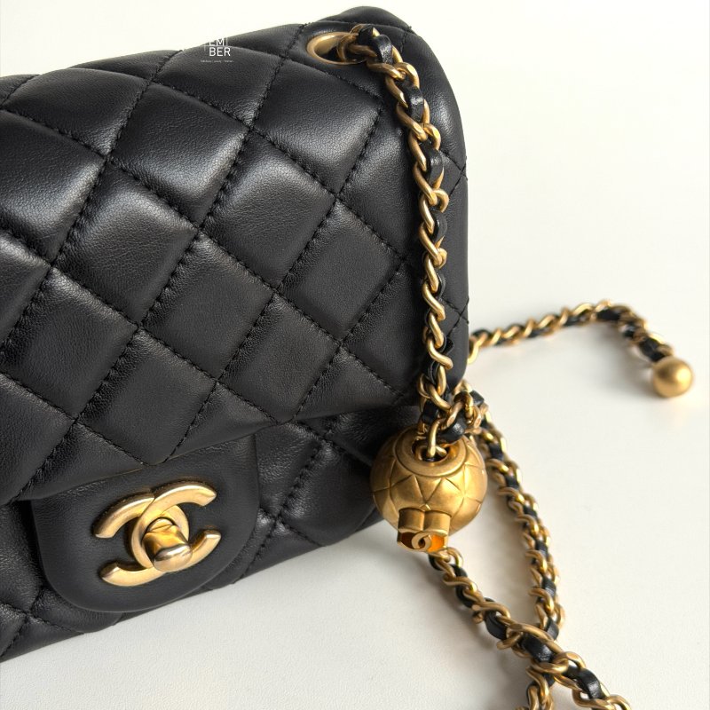 98新✨ 經典款 Chanel 香奈兒 金球方胖子-5