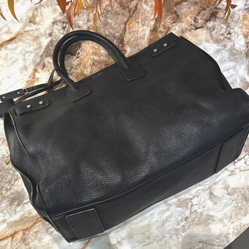 YSL SAC DE JOUR黑色牛皮手提肩背斜背包 40*30*13.5 98新配件塵袋鎖鑰匙-2