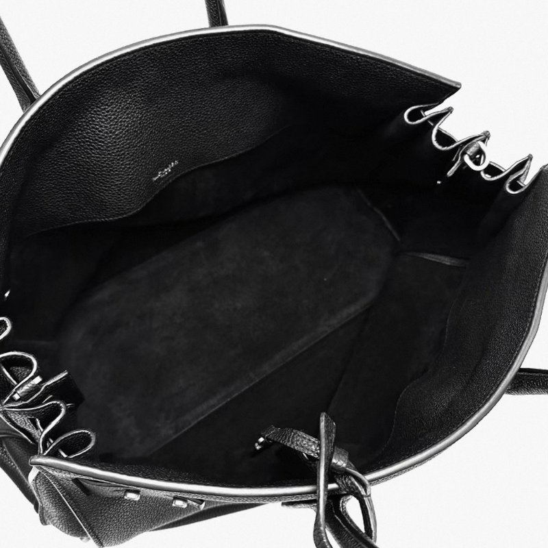 YSL SAC DE JOUR黑色牛皮手提肩背斜背包 40*30*13.5 98新配件塵袋鎖鑰匙-5