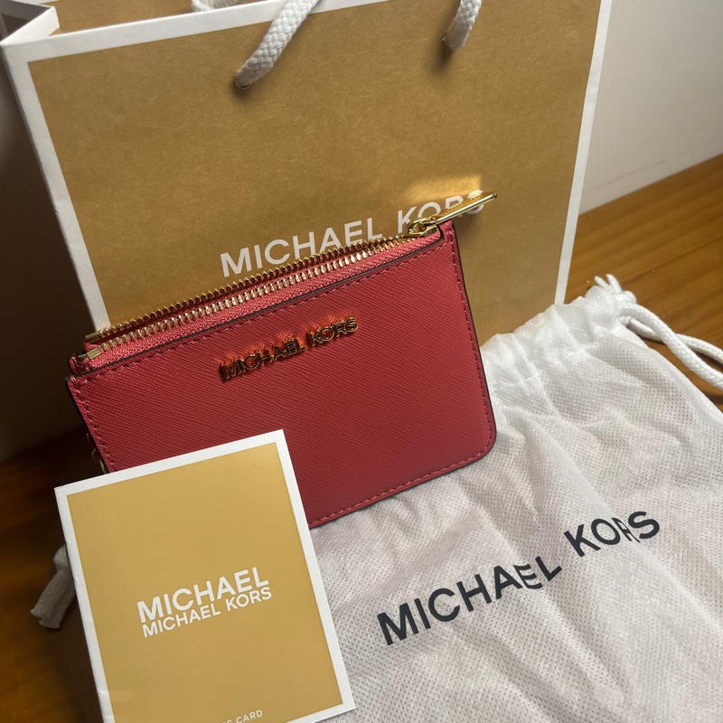 MICHAEL KROS 桃粉色零錢包👛-4