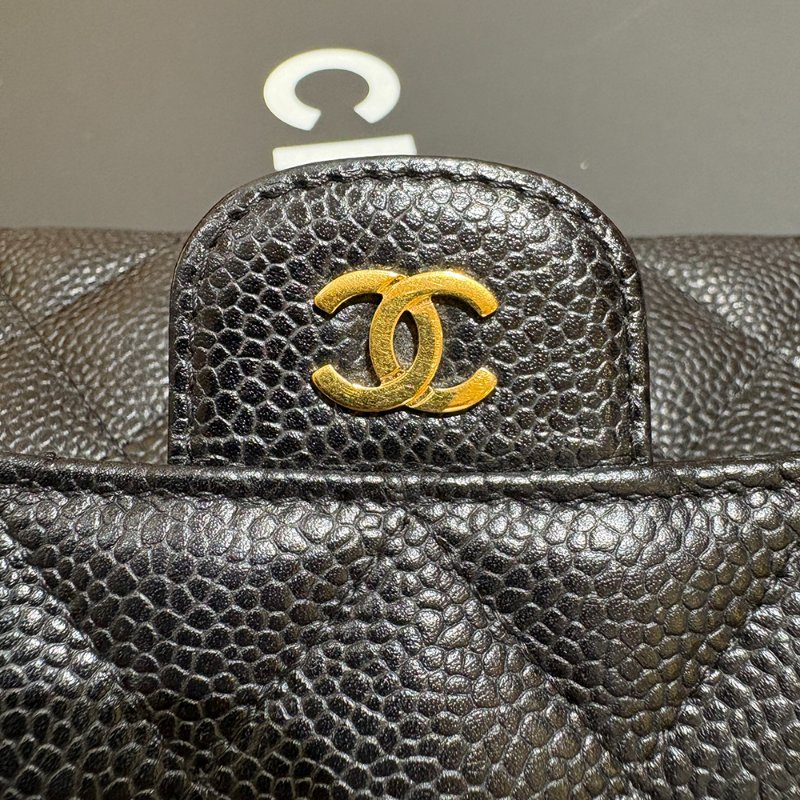 【現貨｜經典耐看】Chanel CF 三折長夾｜魚子醬牛皮 × 金釦｜2016年出品｜香奈兒經典銀包推薦｜保卡盒裝完整-13