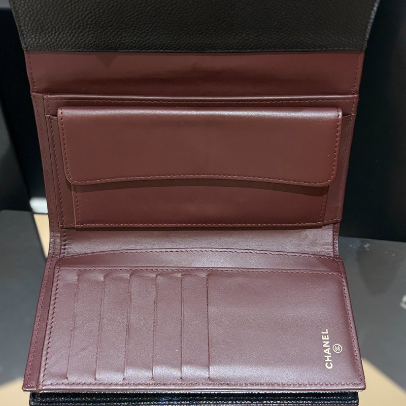 【現貨｜經典耐看】Chanel CF 三折長夾｜魚子醬牛皮 × 金釦｜2016年出品｜香奈兒經典銀包推薦｜保卡盒裝完整-17