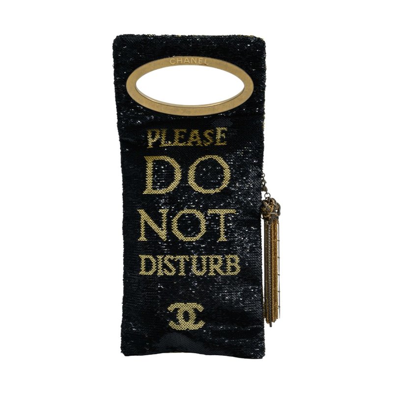 CHANEL香奈兒門牌造型亮片手拿包Limited Edition-0