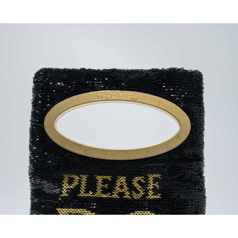 CHANEL香奈兒門牌造型亮片手拿包Limited Edition-7