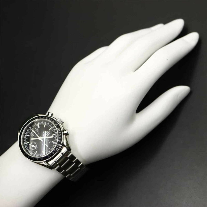 歐米茄超霸系列 Mark 40 Cosmos 三曆腕錶 3520 50 男士腕錶 黑色 自動上鍊-3