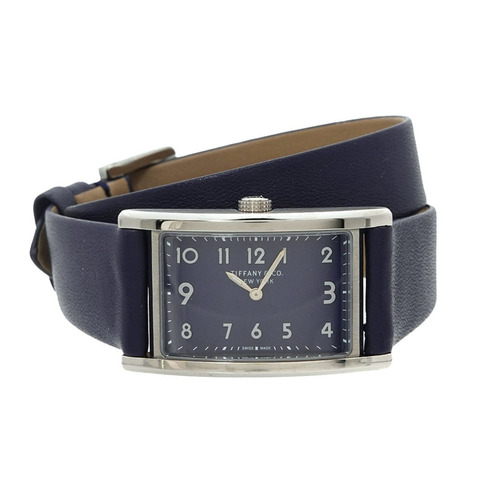 蒂芬妮 (Tiffany & Co.) 東西方迷你係列 36668644 女海軍藍石英腕錶