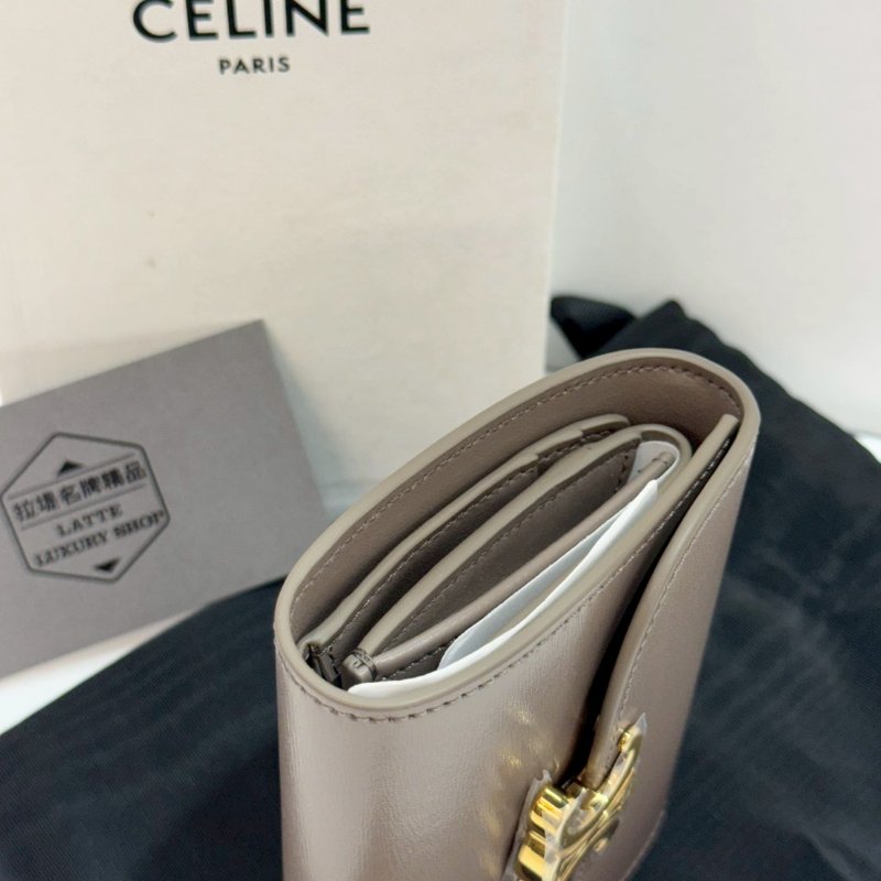 CELINE 凱旋門 三折短夾/皮夾 全新-5