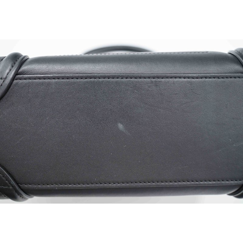 CELINE黑色皮革Nano Luggage囧臉包-6