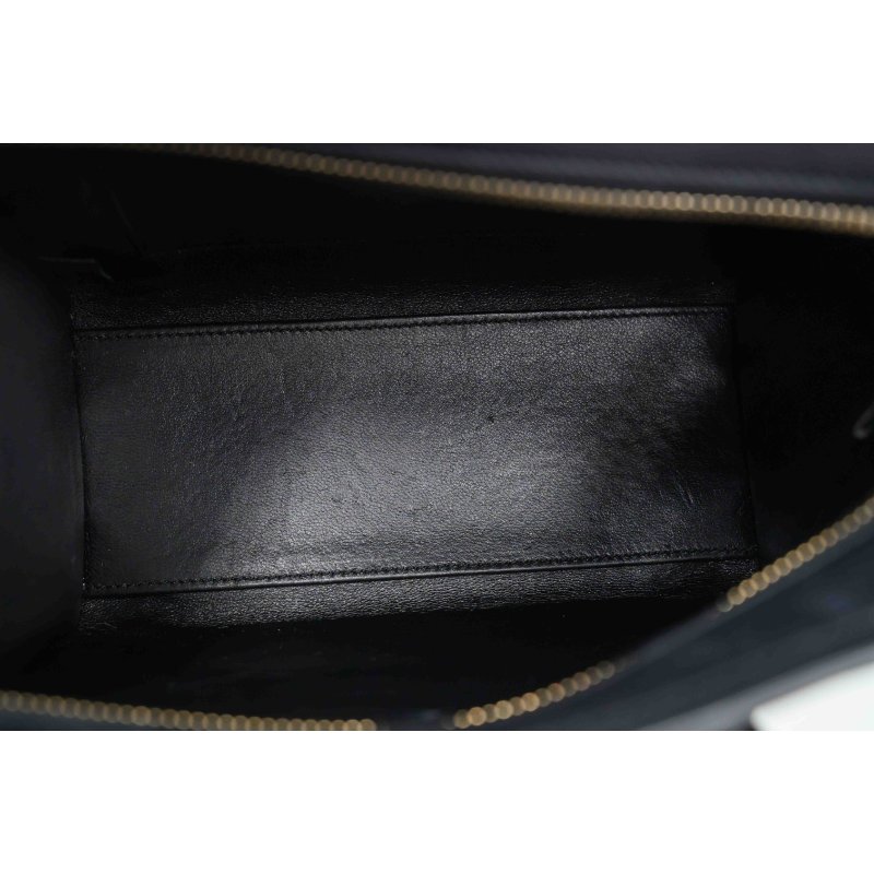 CELINE黑色皮革Nano Luggage囧臉包-7