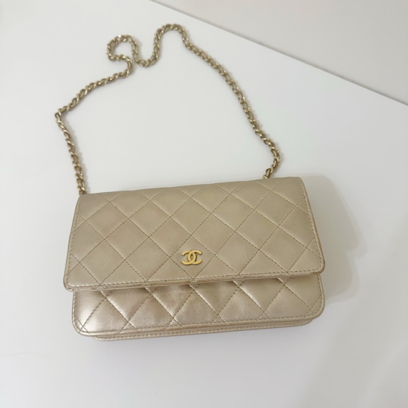 Chanel WOC 經典菱格小羊皮手拿/斜背包-0