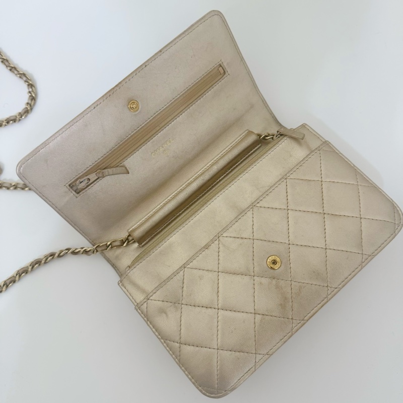 Chanel WOC 經典菱格小羊皮手拿/斜背包-3