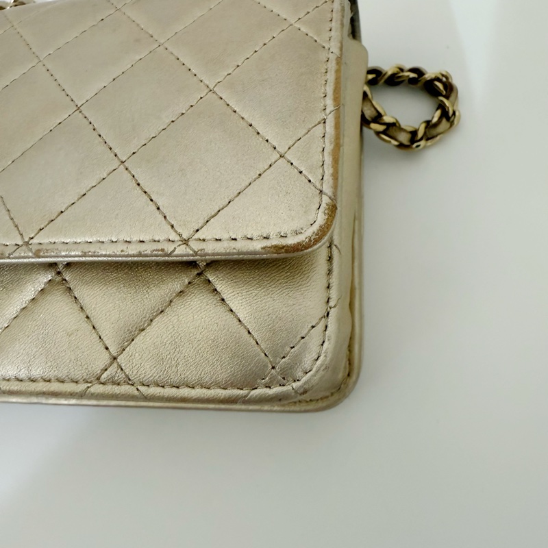Chanel WOC 經典菱格小羊皮手拿/斜背包-19