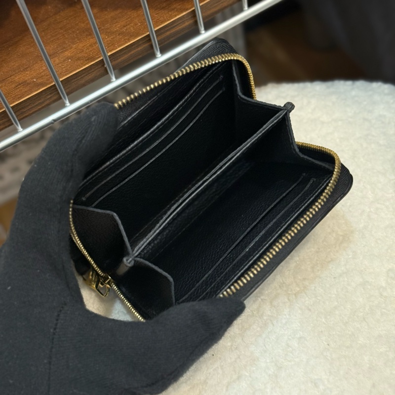 （2024購證全配）Lv黑壓紋拉鍊零錢包✨最新晶片款-11