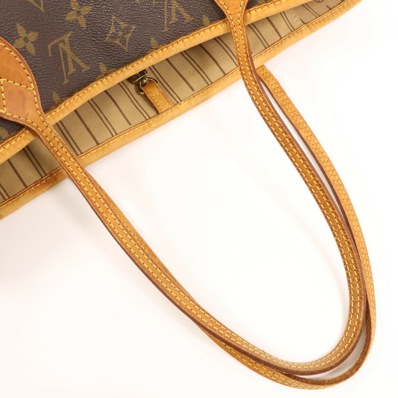 LOUIS VUITTON Monogram Neverfull MM金扣手挽袋-4