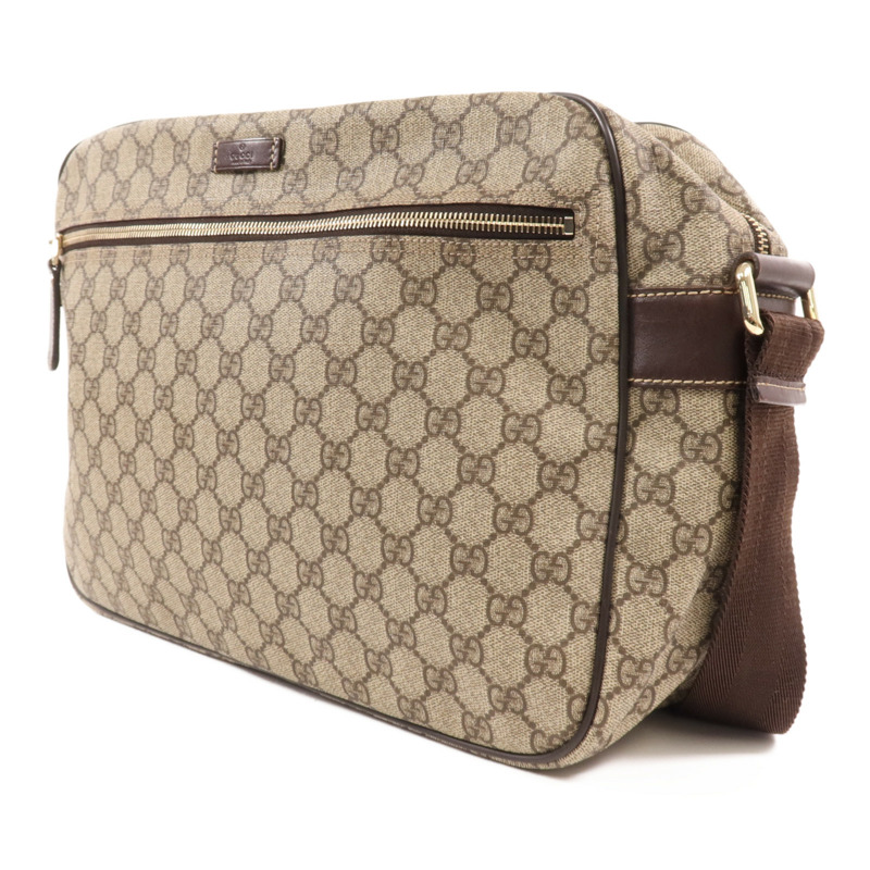 GUCCI 塗層帆布Shoulder Bag金扣肩背袋-2