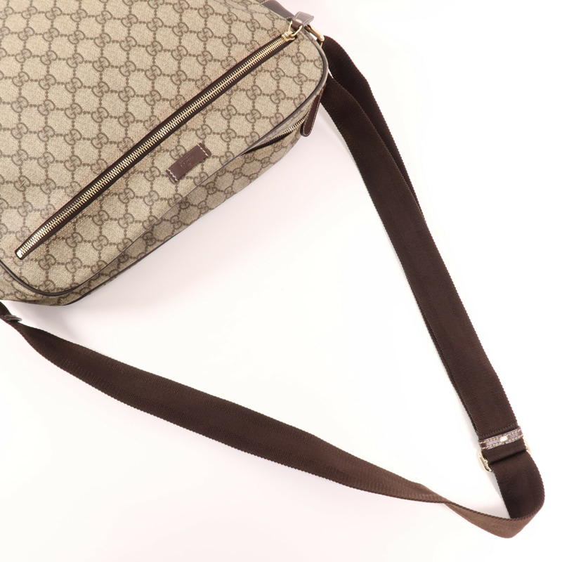 GUCCI 塗層帆布Shoulder Bag金扣肩背袋-4