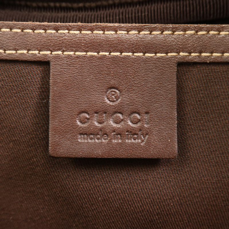 GUCCI 塗層帆布Shoulder Bag金扣肩背袋-10
